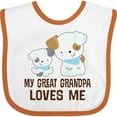 thumbnail image 3 of Inktastic My Great Grandpa Loves Me Boys Grandson Boys Baby Bib, 3 of 4
