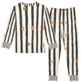 thumbnail image 2 of FORMRS Long Sleeve Top and Pants Pajama Set for Niños 2-Piece Sleepwear, Sizes 18M-8Y, Black Abstract Stripes, 2 of 6
