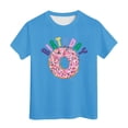thumbnail image 1 of T-Shirt de Noël pour Fille, Manches Courtes, Col Rond, Coupe Décontractée, Basique, 1 of 4