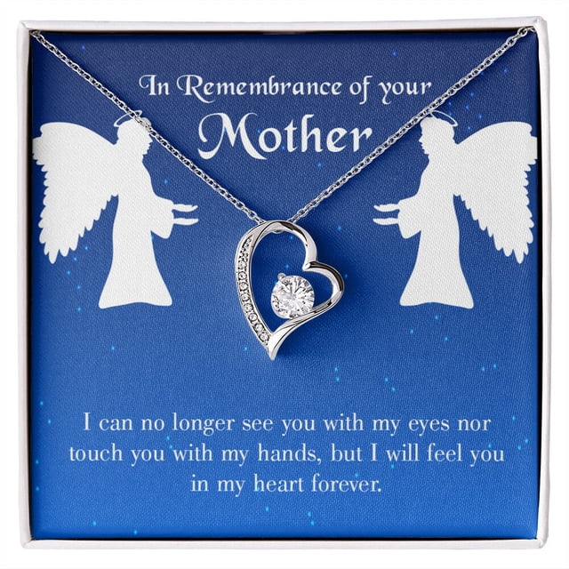 À Maman Message Souvenir dans Mon Coeur pour Toujours Collier w Message Carte