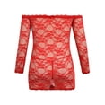 thumbnail image 6 of VSNOW Women Plus Size Lace Lingerie Bodycon Dress See Through Babydoll Sleepwear, 6 of 8