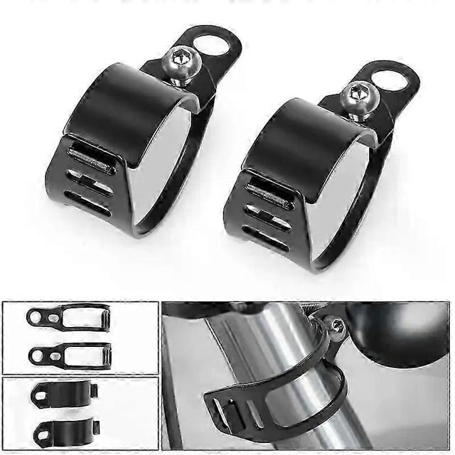 Abrazadera de montaje de horquilla delantera de metal de 35-51 mm para luz intermitente, soporte de montaje negro y plateado para motos Cafe Racer Sport