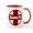 White/Red Inside, variant on CafePress - Santa Fe Railroad Red Mugs - 11 oz Ceramic Mug - Novelty Coffee Tea Cup