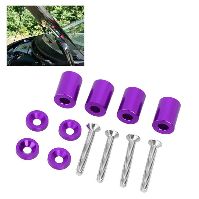 Spacer Riser, Car Hood Spacer Riser, Car Aluminum Alloy Engine Hood Ventilation Spacer Riser Fit For 6mm Motor