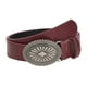 thumbnail image 5 of Cinturón de cuero sintético para mujer y niña, accesorio de vestuario, elegante cinturón occidental. Rojo oscuro, 5 of 9