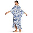 thumbnail image 3 of DISNIMO Shark Flower Printed Womens Kaftan Dresses Long Caftan Dress Plus Size Batwing Sleeve Swimsuit Cover up V-Neck Summer Beach Coverups for Bathing Suit, 3 of 7