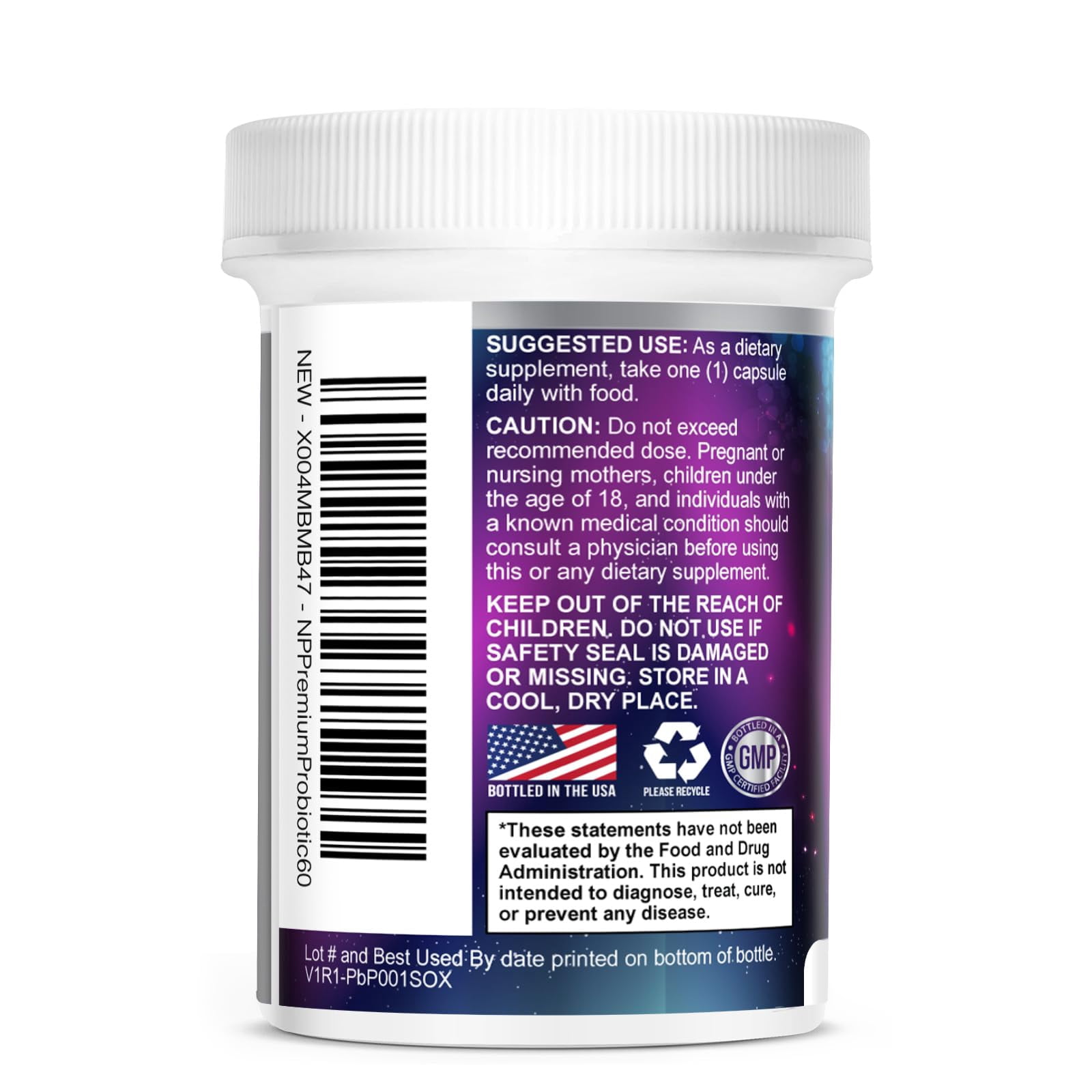Probiotics for Digestive Gut Health - 100 Billion CFU Per Capsule, 16 Premium Strains & Prebiotics - Best Probiotics for Women & Men, Occasional Constipation, Gas, Immune Health Support - 60 Capsules