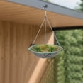 thumbnail image 6 of Hanging Bird Feeder, Metal Hummingbird Feeder Bowl Outdoor Garden Hanging Bird Feeding Dish with Chain Hook for Patio Yard, 6 of 7