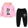 thumbnail image 3 of Conjunto de 2 piezas de ropa de Disney para niñas, primavera y otoño, con estampado de Minnie, sudaderas con capucha y pantalones deportivos para niñas pequeñas, 3 of 5