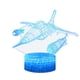thumbnail image 2 of Lámpara nocturna acrílica LED de avión con mando a distancia - Lámpara de mesa cambiadora de 16 colores para decoración de dormitorios y residencias, 2 of 2