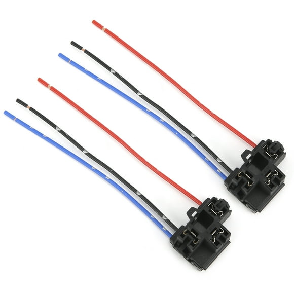 Bulb Socket Headlight Socket H4 Bulb Socket Bulb Socket With Wire 2pcs H4 Bulb Female Socket With Copper Wire High Heat Plug And Play 12V