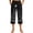 Black#4, variant on Christmas Womens Plus Size Pajama Pants Drawstring Elastic Waist Casual Loose Loungewear Sleep Capris, S-3XL