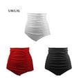 thumbnail image 4 of Parte inferior del traje de baño Yuarrent de cintura alta suave y cómoda Rojo, 4 of 6