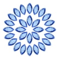 thumbnail image 1 of Uxcell 50Pcs Rhinestones en forma de ojo de caballo de vidrio con respaldo puntiagudo para hacer joyas, azul brillante 6x12mm, 1 of 6
