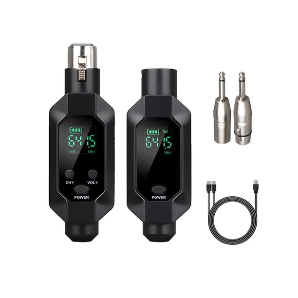 Receptor de Transmisores de micrófono XLR Sunnimix Sistema de micrófono con reducción de ruido