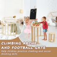 thumbnail image 6 of Kids Arch Table Stool with Cushion, 4 in 1 Wooden Climber Montessori Climbing Arch for Kids, Kids Sensory Table, Rocker Board, Indoor Gym Learning Playset, 6 of 7
