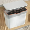 thumbnail image 2 of Mountable Indoor Compost Bucket Garbage Container Stable for Bedroom Cupboard Bathroom Kitchen White 7L, 2 of 9