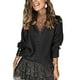 thumbnail image 5 of Suéter de cuello en V con encaje para otoño e invierno, suéter holgado de manga larga de color sólido para mujeres europeas y americanas, 5 of 5