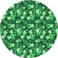 thumbnail image 1 of Ahgly Company Machine Washable Indoor Round Transitional Forest Green Area Rugs, 5' Round, 1 of 7