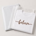 thumbnail image 3 of Believe Graphic T-Shirt, Unisex Classic Fit Cotton Tee, 3 of 9