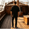 thumbnail image 2 of NUBILY Dead Men No Regrets Vintage Skeleton Beach Party Graphic Tee Casual Summer Short Sleeve T-Shirt,Graphic T Shirts For Men,Black,3xL, 2 of 7