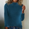 thumbnail image 2 of Chandail Col Roulé Femme Chandail Décontracté: Chandail Col Roulé Tricoté Couleur Unie pour Femmes, 2 of 3
