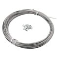 thumbnail image 1 of DGOL 100 pies 5/128 pulgadas (1 mm) Alambre para colgar cuadros Cable de acero inoxidable 304 Cuerda 7x7 Núcleo estándar 100 pies con 10 topes de mangas, 1 of 5