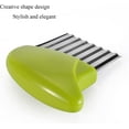 thumbnail image 3 of Crinkle Cutter, Casewin Wavy Knife for Vegetable, Great Crinkle Cutter for Veggies, Stainless Steel Blade, Green, 3 of 5