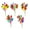Multicolor, variant on 5 Pcs Windmills Colorful Wind Spinner 3D Animal Pinwheel Garden Ornament for Outdoor Yard Lawn Patio Decor and