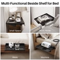 thumbnail image 5 of JOYMOOP Clip-On Bedside Shelf for Bunk Beds, Dorm Room Essentials, Bedside Caddy, No-Tool Install Bed Side Table Storage for Loft, Platform Beds, Nightstand Caddy for Phone, Glasses, Book, Black, 5 of 14