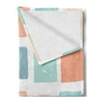 thumbnail image 2 of Colorful Soft Flannel Fleece Throw Blanket, Pale Colored Squares Mosaic Style Geometric Shapes Arrangement Worn out Design, Cozy Plush for Indoor and Outdoor Use, 70" x 90", Multicolor, by Ambesonne, 2 of 5