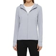 thumbnail image 3 of Womens Athletic Jacket, UPF50+ UV Protection Hoodie Jacket Lightweight Zip Up Long Sleeve Sun Shirt with Thumb Holes 2XL Light Gray, 3 of 6
