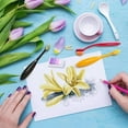 thumbnail image 7 of 20 Pack Mini Colored Ink Blending Brushes, 10 Color Craft Ink Blender Brushes Set, Small Ink Blending Tools with Soft Bristle Color Coded Handle for Card Making, Painting, Drawing, Stamping, 7 of 7