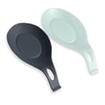 thumbnail image 1 of Oleegame 1PC Silicone Soup Spoon Pad Kitchenware Pad Shelf Spoon Pad Black Lake Blue Two Set Black, 1 of 5