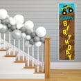 thumbnail image 7 of Big Dot of Happiness Smash and Crash - Monster Truck - Boy Birthday Party Front Door Decoration - Vertical Banner, 7 of 7