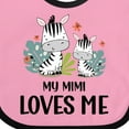 thumbnail image 4 of Inktastic Zebra My Mimi Loves Me Boys or Girls Baby Bib, 4 of 4