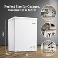 thumbnail image 6 of Igloo Chest Freezer with Removable Basket and Front Defrost Water Drain , Small Deep Freezer Perfect for Homes 3.5 Cu.Ft., White, 6 of 7
