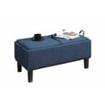 thumbnail image 2 of Convenience Concepts Designs4Comfort Brentwood Storage Ottoman, Dark Blue Fabric/Black, 2 of 2