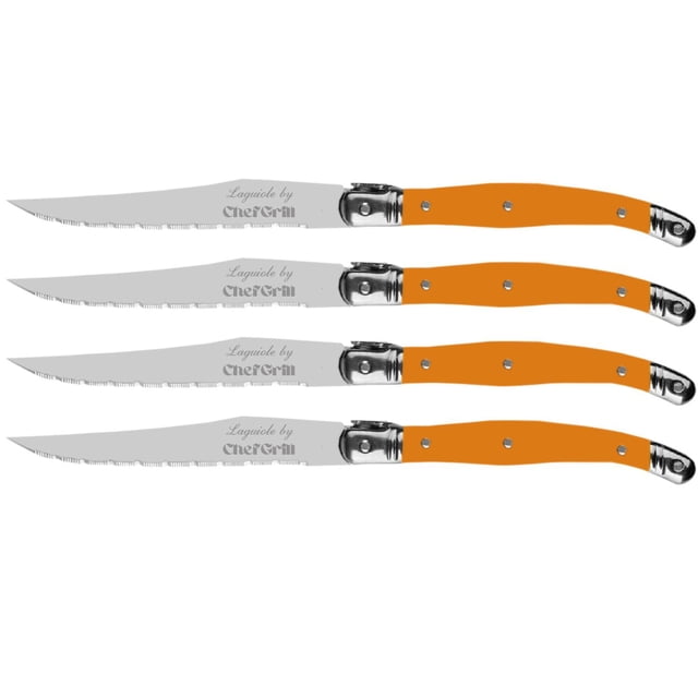 Cuchillos para carne LaguioleOrange 4 pzas 23 cm Naranja Acero Inoxidable VentDepot