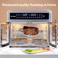 thumbnail image 5 of Dual-Zone Air Fryer Toaster Oven Combo, 28 QT Extra Large, Non Toxic Stainless Steel Convection with French Door, Countertop Airfryer Window, Racks, Rotisserie, Dehydrator, ETL Rated, 5 of 5