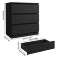 thumbnail image 5 of Hommpa Black 6 Drawers Dresser for Bedroom, Chest of Drawers TV Stand Dresser for Closet, Wooden Modern Storage Cabinet for Women Kids Baby Nursery Girls Living Room Furniture, 5 of 6