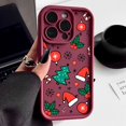 thumbnail image 3 of Funda de silicona TPU suave a prueba de golpes para iPhone, funda de Año Nuevo con sombrero de Navidad para iPhone 16, 15 Pro Max, 14 Plus, 11, 13, 12 Pro, X, XS, XR, 8, 7, 3 of 5