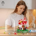 thumbnail image 4 of SKQIT Mushroom House Building Set, Creative Mushroom Garden Model Kits for Adults, 1346PCS Micro Bricks Collectible Ideals Gifts for Teens 14+, 4 of 12