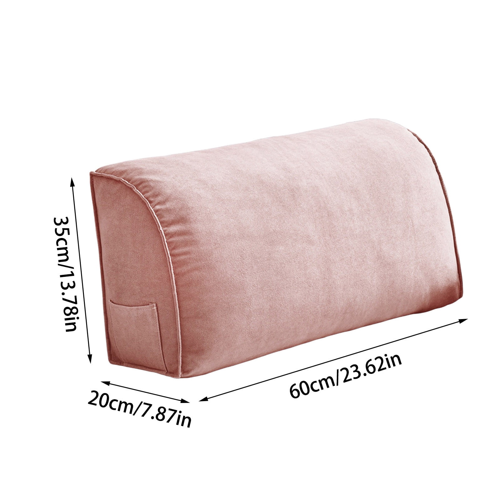Orthopedic Wedge Back Cushion for Sofa Bed, Extra Thick Lumbar Support Pillow with Removable Washable Cover, Headboard Reading Pillow for Living Room, Neck Waist Pain Relief Comfort