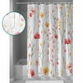 thumbnail image 3 of 60x72 Inch Shower Curtains for Bathroom Spring Floral Fabric Bath Curtain Decor Botanical Summer Flowers Watercolor Waterproof Restroom Curtains Shower Set Accessories with 12 Hooks 60 Inch, 3 of 6