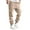 Khaki, variant on IROINNID Sweatpants for Men Solid Drawstring Waist Jogger Pants Thicken Stretch Comfy Sport Pants With Pocket,Red