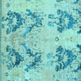 thumbnail image 1 of Ahgly Company Indoor Square Abstract Light Blue Modern Area Rugs, 8' Square, 1 of 4