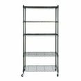 thumbnail image 4 of SONGMY 2PCS 5-Tier Shelves Wire Rack Unit Rolling with 4 Casters, Kitchen Garage Storage Rack, Heavy Duty Metal Shelving, 4 of 10