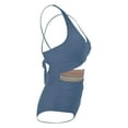 thumbnail image 5 of Women's 2025 Fashion Swimsuit Cut out Swimsuit Set V Neck Front Criss Cross Swimsuit Summer Beach Wear One Piece Swimsuit Women Clearance, 5 of 5