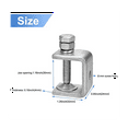 thumbnail image 3 of 6 Pcs 1 Inch Stainless Steel Small C-Clamp for Woodworking, Heavy Duty Metal U-Clamps Mini Desk -Cla silver Stainless steel, 3 of 6